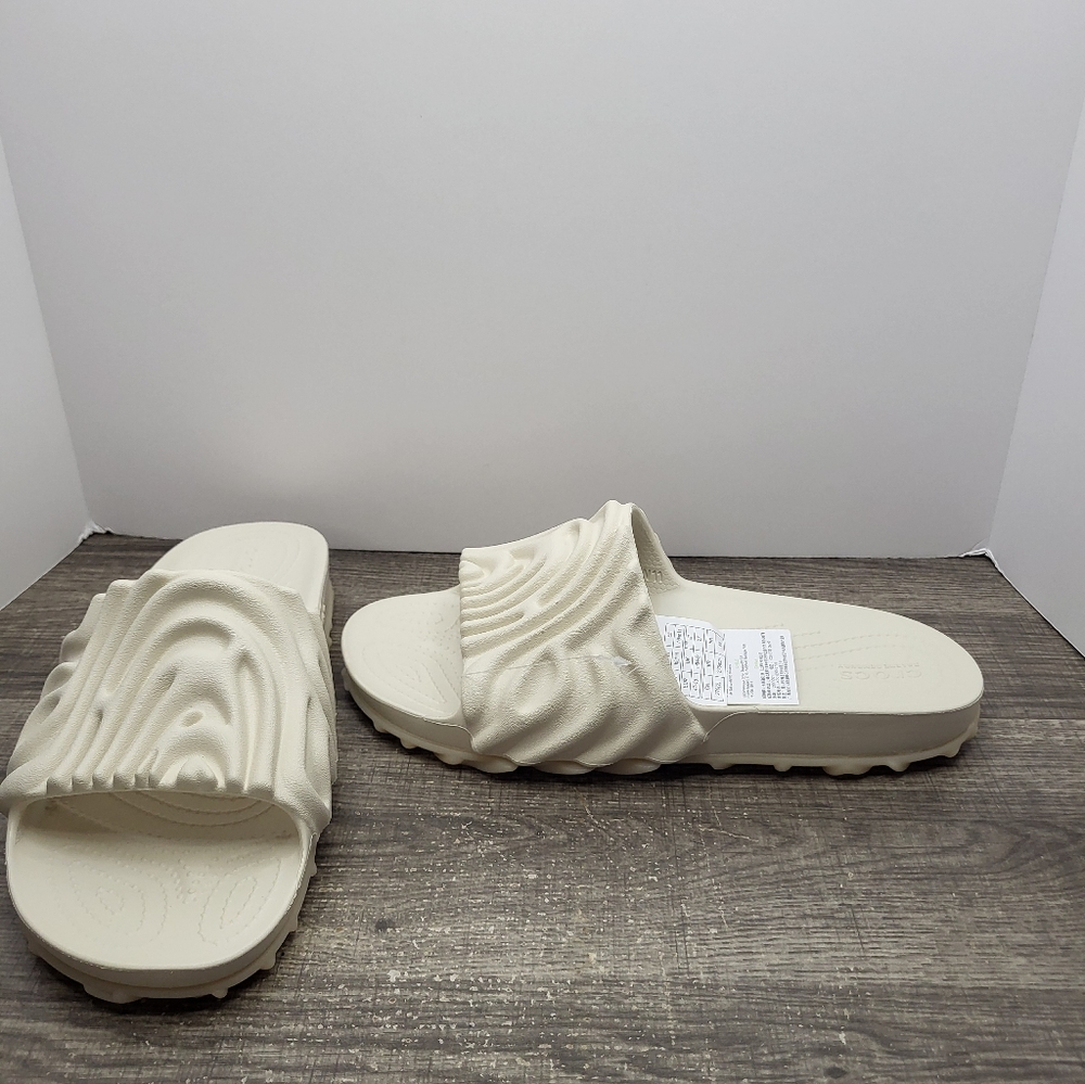 Salehe Bembury x Crocs The Pollex Slide Size 9 Mens Cream Recovery Sandals New